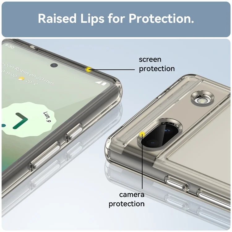 Candy Series For Google Pixel 6a Drop-proof TPU Phone Case Clear Back Cover - Transparent Grey