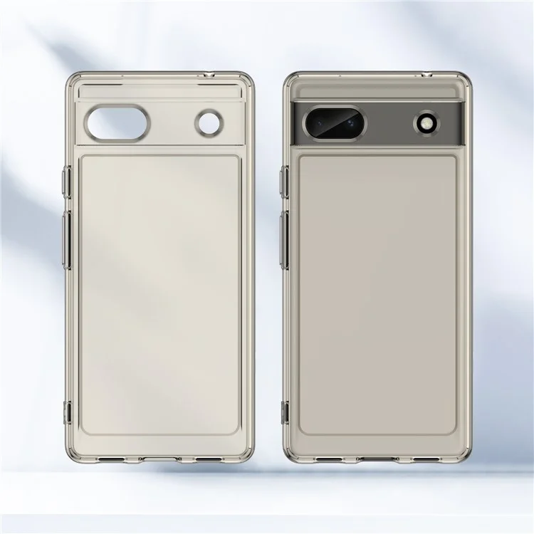 Candy Series For Google Pixel 6a Drop-proof TPU Phone Case Clear Back Cover - Transparent Grey