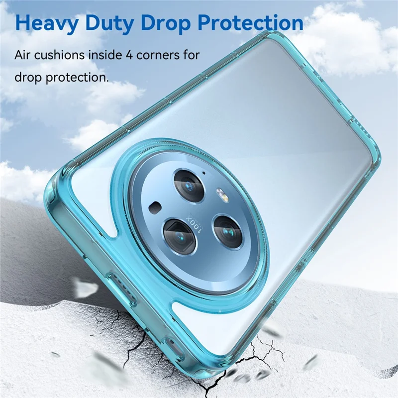 For Honor Magic5 Pro TPU+Acrylic Anti-scratch Phone Case Drop-proof Back Cover - Transparent Blue