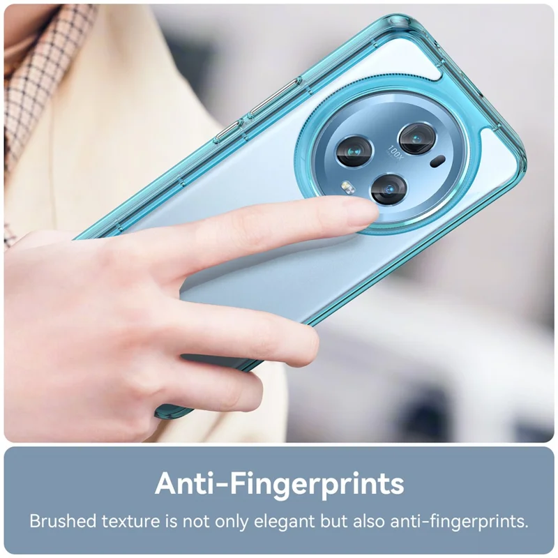 For Honor Magic5 Pro TPU+Acrylic Anti-scratch Phone Case Drop-proof Back Cover - Transparent Blue