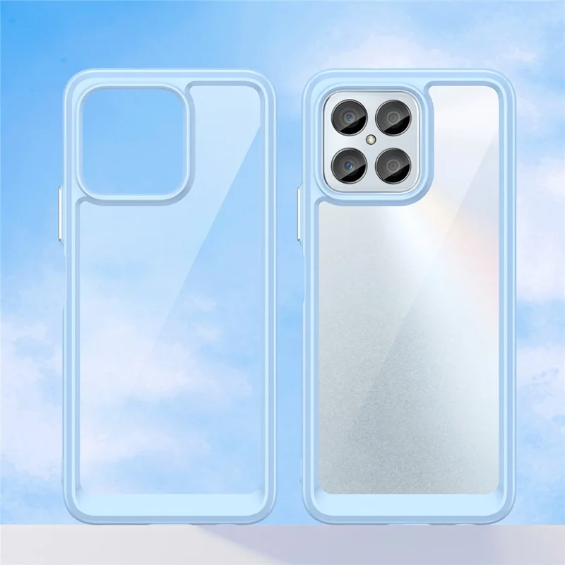 Handyhülle für Honor 70 Lite 5G / Play 30 5G / X8 5G / X6 4G / Play6C 4G / X8a 4G / X6s 4G, TPU+Acryl-Klarsichtcover - Blau