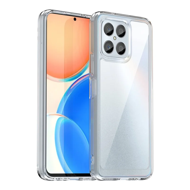 Capa de Telefone para Honor 70 Lite 5G / Play 30 5G / X8 5G / X6 4G / Play6C 4G / X8a 4G / X6s 4G, Capa Traseira Transparente de TPU+Acrílico