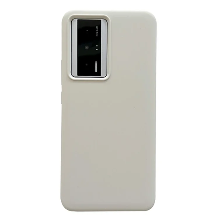 For Xiaomi Redmi K60 5G / K60 Pro 5G / Poco F5 Pro 5G Anti-Scratch Lining Phone Case Liquid Silicone+PC Cover Shell - White