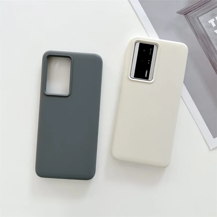 For Xiaomi Redmi K60 5G / K60 Pro 5G / Poco F5 Pro 5G Anti-Scratch Lining Phone Case Liquid Silicone+PC Cover Shell - White