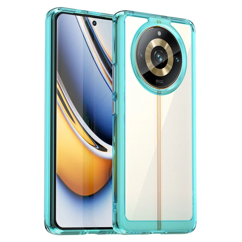 For Realme 11 Pro 5G / 11 Pro+ 5G / Narzo 60 Pro 5G TPU+Acrylic Case Mobile Phone Back Protector Cover - Transparent Blue
