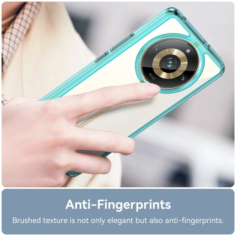 For Realme 11 Pro 5G / 11 Pro+ 5G / Narzo 60 Pro 5G TPU+Acrylic Case Mobile Phone Back Protector Cover - Transparent Blue