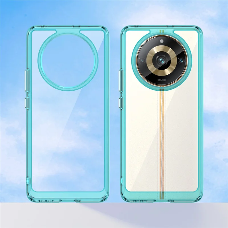 For Realme 11 Pro 5G / 11 Pro+ 5G / Narzo 60 Pro 5G TPU+Acrylic Case Mobile Phone Back Protector Cover - Transparent Blue