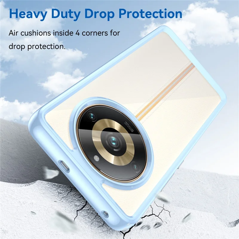 For Realme 11 Pro 5G / 11 Pro+ 5G / Narzo 60 Pro 5G TPU+Acrylic Case Mobile Phone Back Protector Cover - Blue