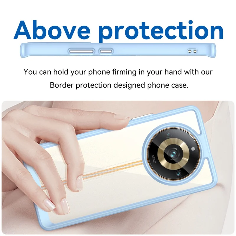 For Realme 11 Pro 5G / 11 Pro+ 5G / Narzo 60 Pro 5G TPU+Acrylic Case Mobile Phone Back Protector Cover - Blue