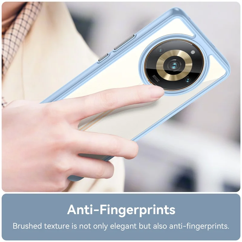 For Realme 11 Pro 5G / 11 Pro+ 5G / Narzo 60 Pro 5G TPU+Acrylic Case Mobile Phone Back Protector Cover - Blue