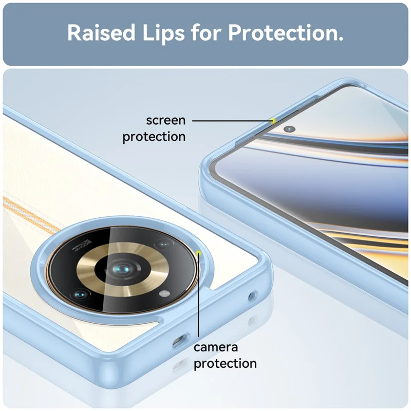 For Realme 11 Pro 5G / 11 Pro+ 5G / Narzo 60 Pro 5G TPU+Acrylic Case Mobile Phone Back Protector Cover - Blue