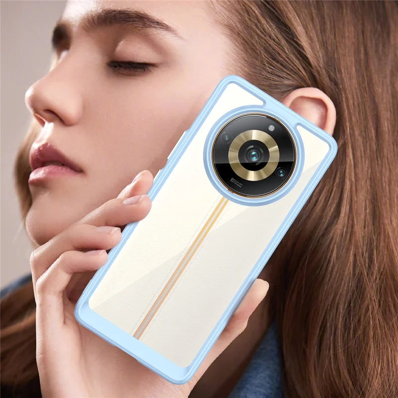 For Realme 11 Pro 5G / 11 Pro+ 5G / Narzo 60 Pro 5G TPU+Acrylic Case Mobile Phone Back Protector Cover - Blue