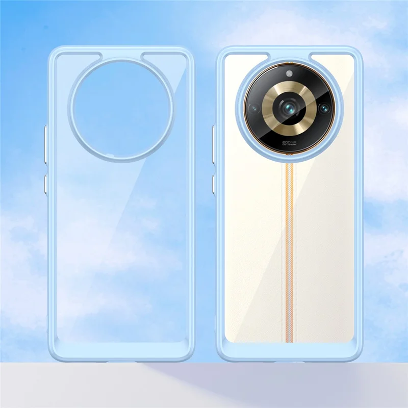 For Realme 11 Pro 5G / 11 Pro+ 5G / Narzo 60 Pro 5G TPU+Acrylic Case Mobile Phone Back Protector Cover - Blue