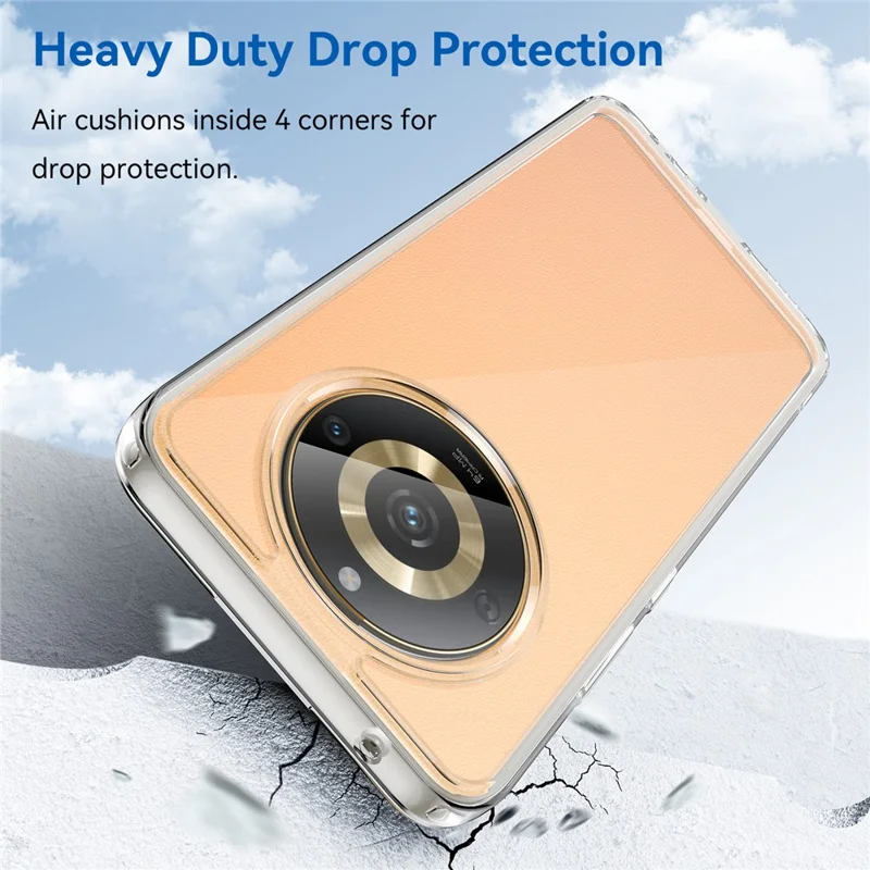 For Realme 11 5G (China) / Narzo 60 5G TPU+Acrylic Case Shockproof Phone Back Protector Cover - Transparent