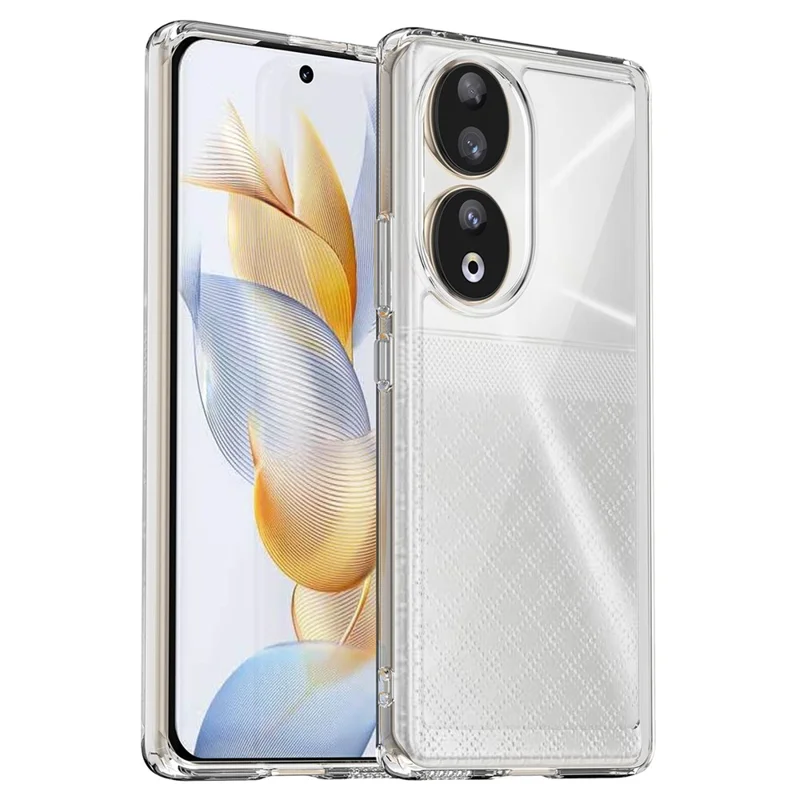 For Honor 90 TPU+Acryl Handyhülle Sturzsicherung Rückabdeckung - Transparent