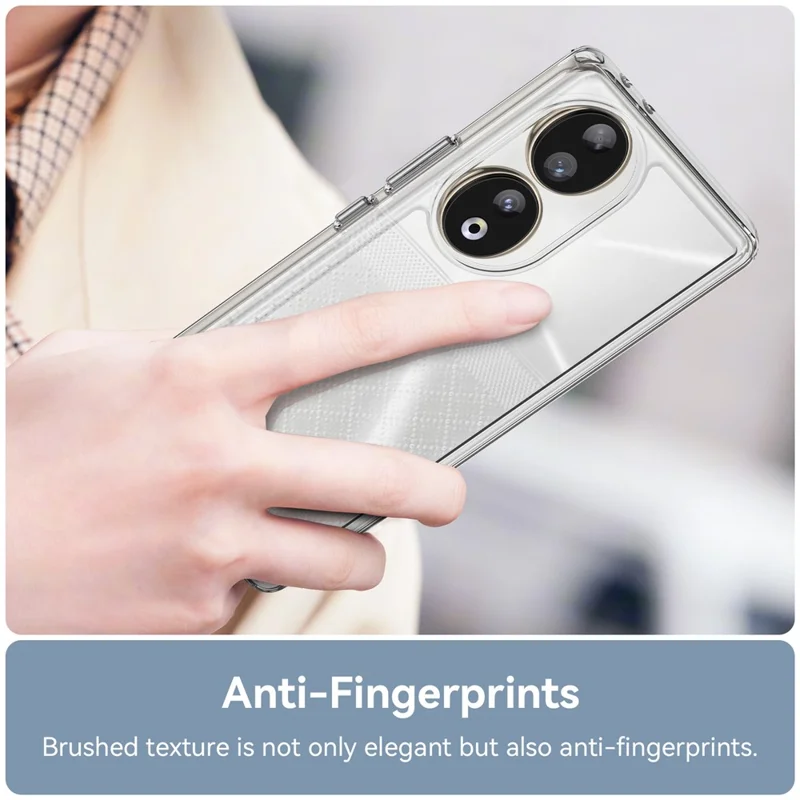 For Honor 90 TPU+Acryl Handyhülle Sturzsicherung Rückabdeckung - Transparent