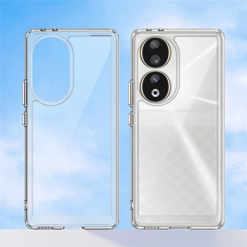 For Honor 90 TPU+Acryl Handyhülle Sturzsicherung Rückabdeckung - Transparent