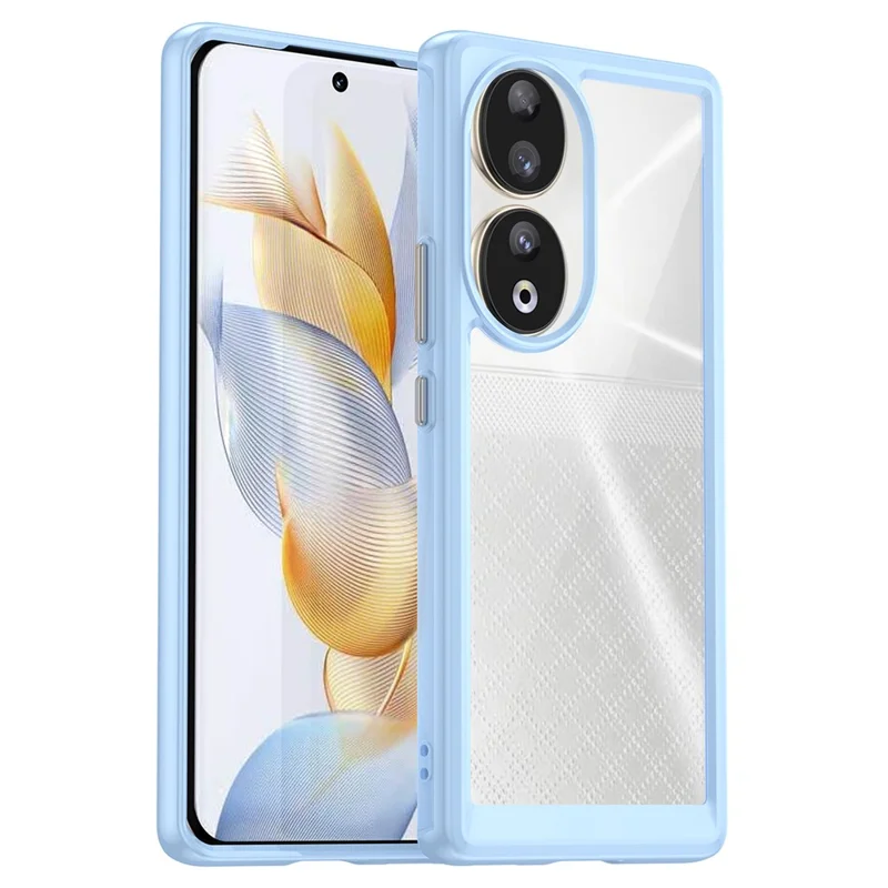 For Honor 90 TPU+Acrylic Phone Case Drop Protection Back Cover - Blue