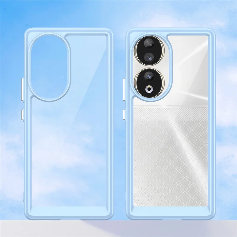 For Honor 90 TPU+Acrylic Phone Case Drop Protection Back Cover - Blue