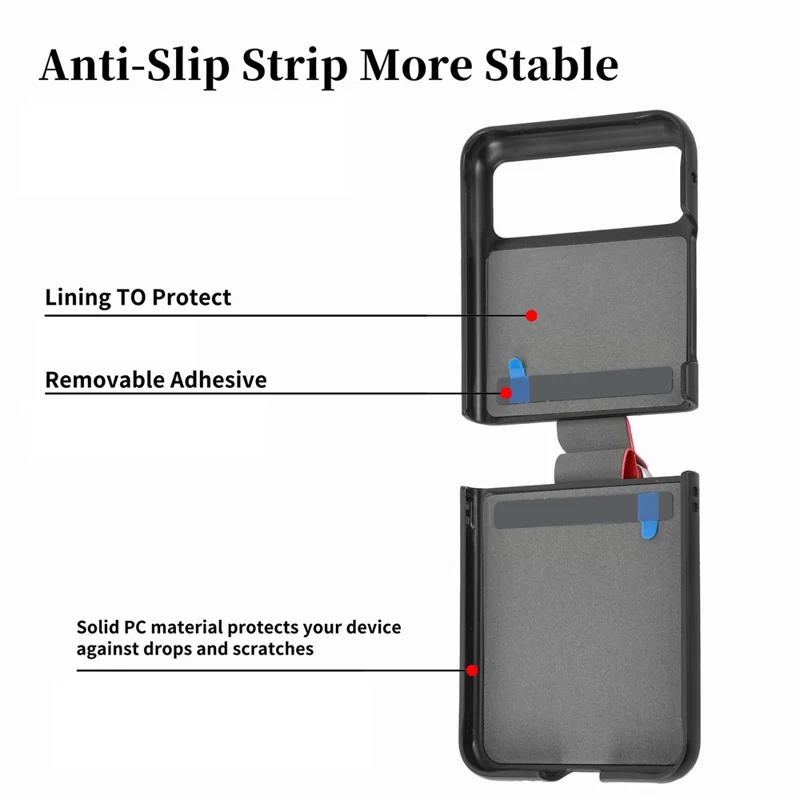 Finger Ring Holder Phone Case for Motorola Razr 40 5G , Litchi Texture Leather Coated PC Cover - Brown