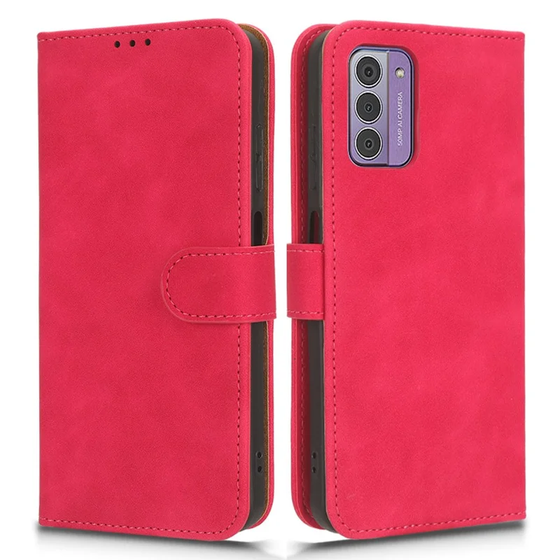 For Nokia G42 Phone Case PU Leather Skin-touch Stand Wallet Slim-Fit Phone Cover - Rose