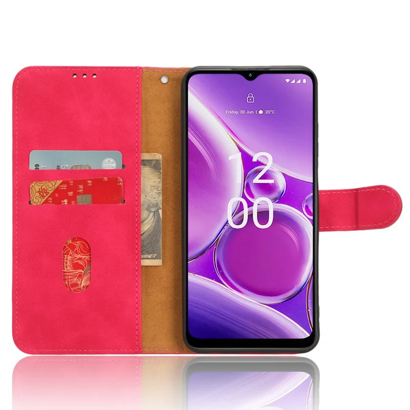 For Nokia G42 Phone Case PU Leather Skin-touch Stand Wallet Slim-Fit Phone Cover - Rose