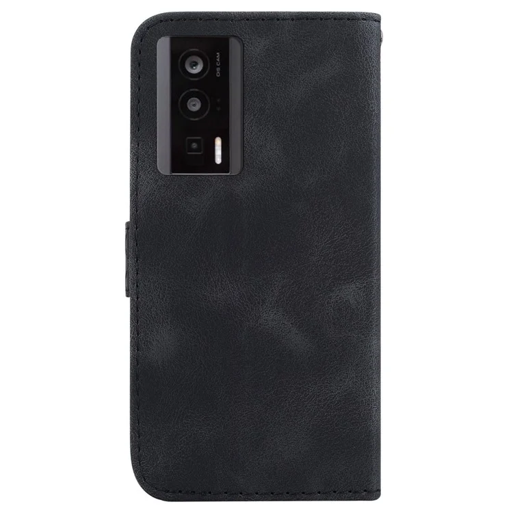 Per Xiaomi Poco F5 Pro 5G / Redmi K60 Pro 5G / K60 5G Custodia in pelle PU con supporto a forma di 7 - Nero