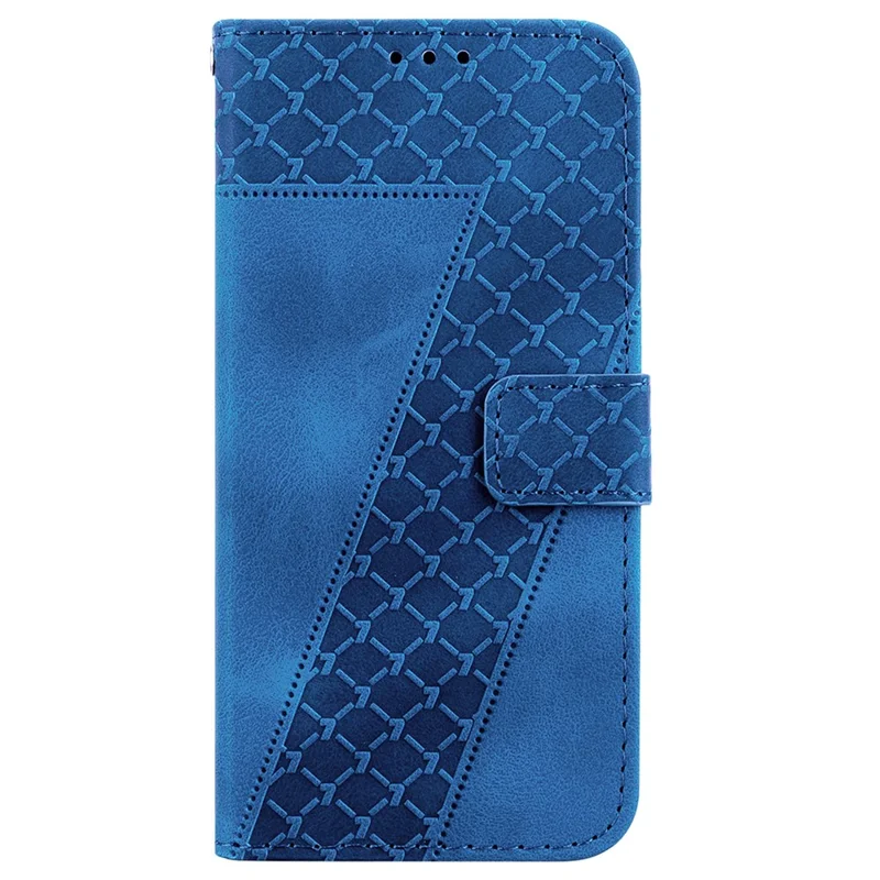 For Xiaomi Redmi Note 12 Pro+ 5G 7-Shape Imprinted Wallet Stand Phone Case Anti-fall Leather Shell - Dark Blue