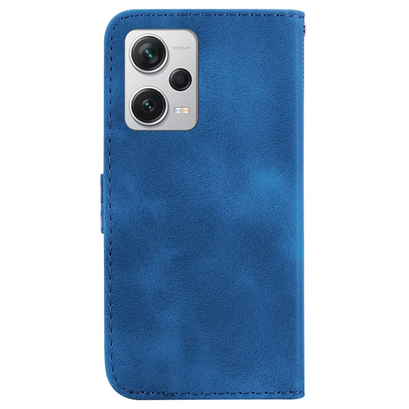 For Xiaomi Redmi Note 12 Pro+ 5G 7-Shape Imprinted Wallet Stand Phone Case Anti-fall Leather Shell - Dark Blue