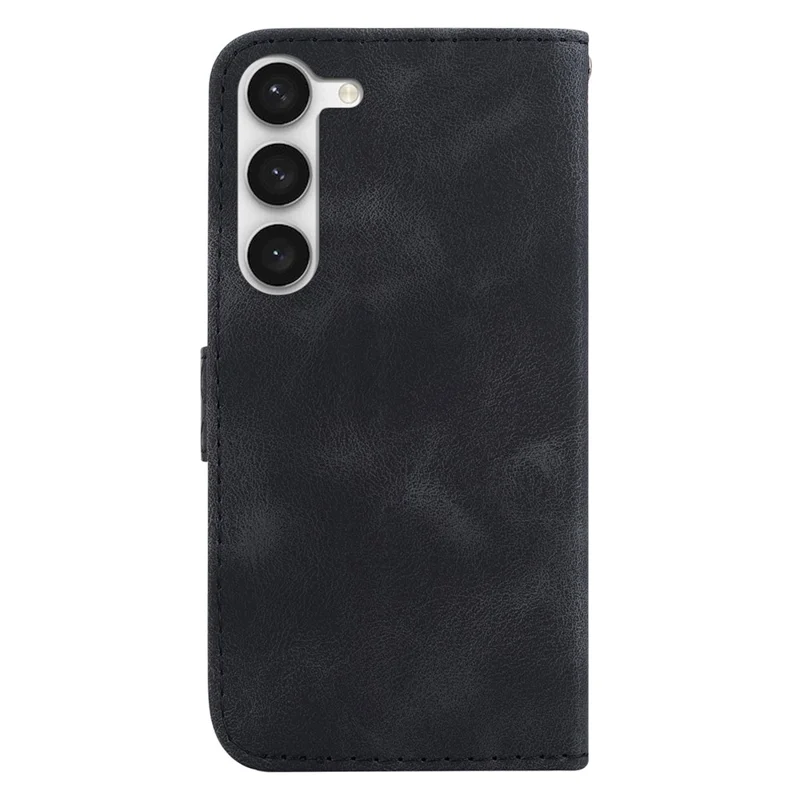 Para Samsung Galaxy S23 Capa de Couro de Proteção Total 7-Shape Estampada Carteira Suporte Capa de Telefone - Preto