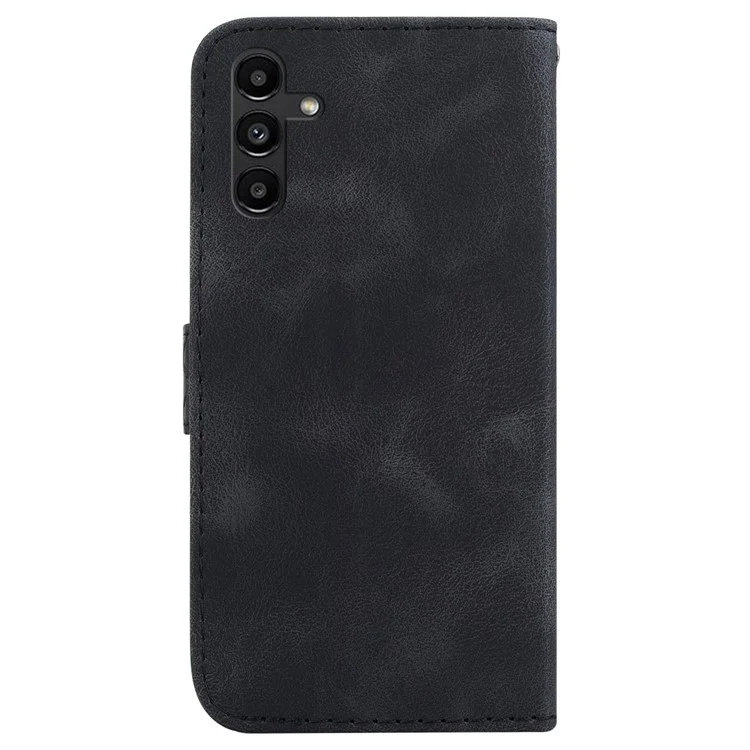 Per Samsung Galaxy A13 5G Anti-drop PU Leather Cover 7-Shape Imprinted Phone Case with Wallet Stand - Nero