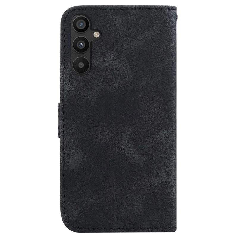 For Samsung Galaxy A34 5G Leather Wallet Shockproof Stand Case 7-Shape Imprinted Phone Cover - Black