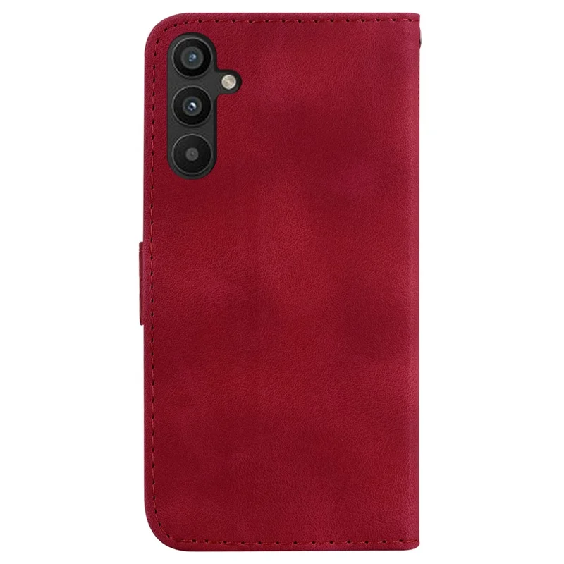 For Samsung Galaxy A34 5G Leather Wallet Shockproof Stand Case 7-Shape Imprinted Phone Cover - Red