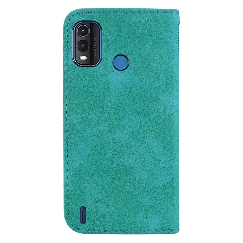 For Nokia G11 Plus 4G 7-Shape Imprinted Cell Phone Wallet Stand Case Anti-scratch Leather Cover - Green