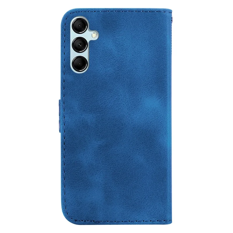 Für Samsung Galaxy M54 5G / F54 5G 7-Shape Relief Anti-Sturz-Handyhülle Lederbrieftasche Klapphülle - Dunkelblau