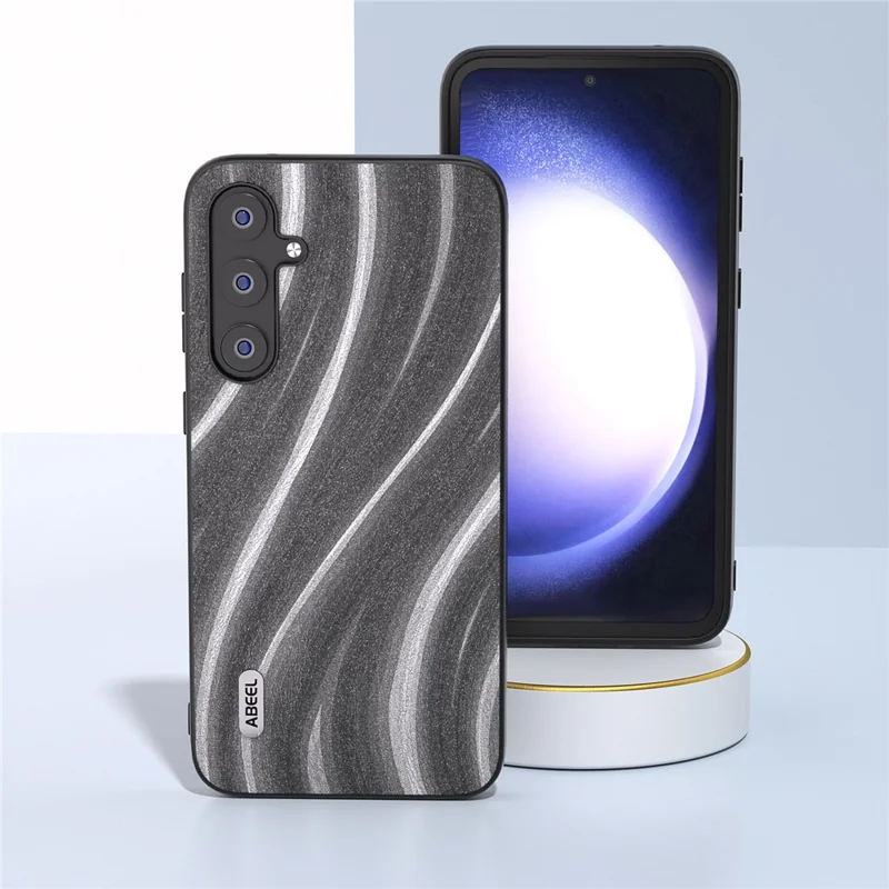 ABEEL Milky Way Series for Samsung Galaxy S23 FE Phone Cover PU Leather Coated PC+TPU Case - Grey