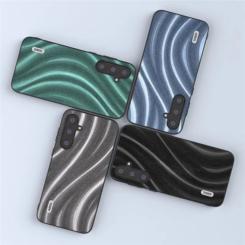 ABEEL Milky Way Series for Samsung Galaxy S23 FE Phone Cover PU Leather Coated PC+TPU Case - Grey