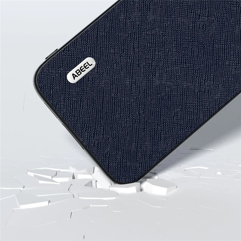 ABEEL Pour Samsung Galaxy S23 FE Cross Texture Cowhide Leather Coating Phone Case TPU+PC Cover - Bleu