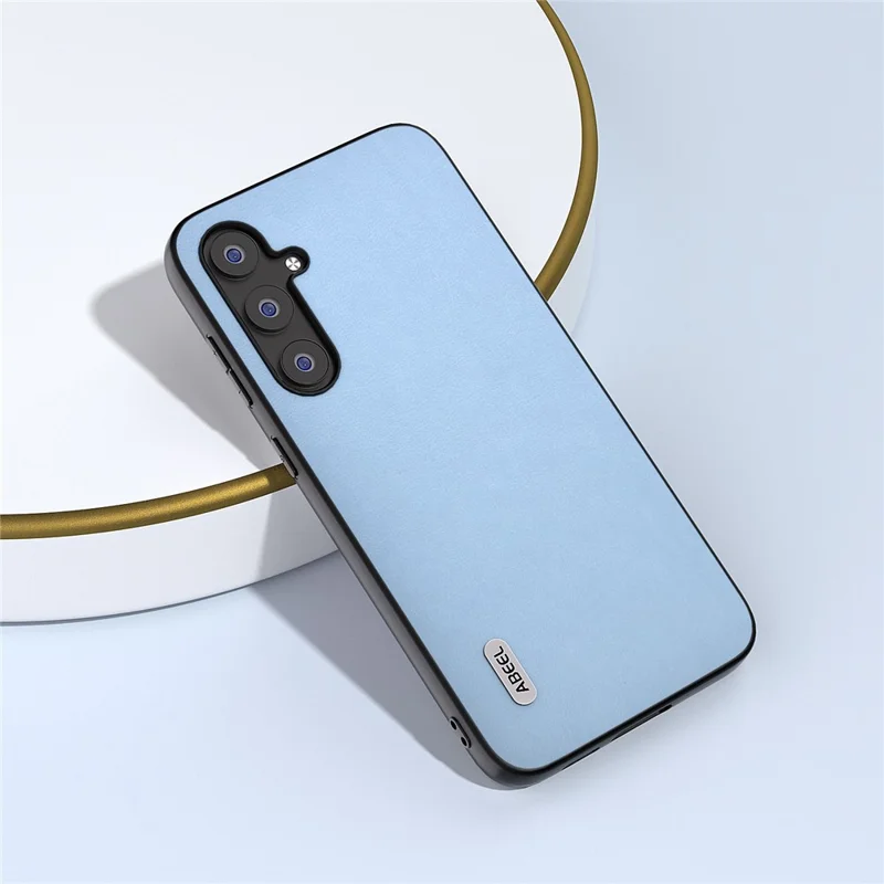 ABEEL Anti-scratch Phone Case for Samsung Galaxy S23 FE , Textured PU Leather+TPU+PC Cover - Blue