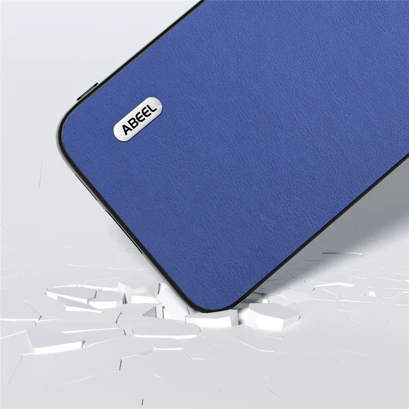 ABEEL Anti-scratch Phone Case for Samsung Galaxy S23 FE , Textured PU Leather+TPU+PC Cover - Dark Blue