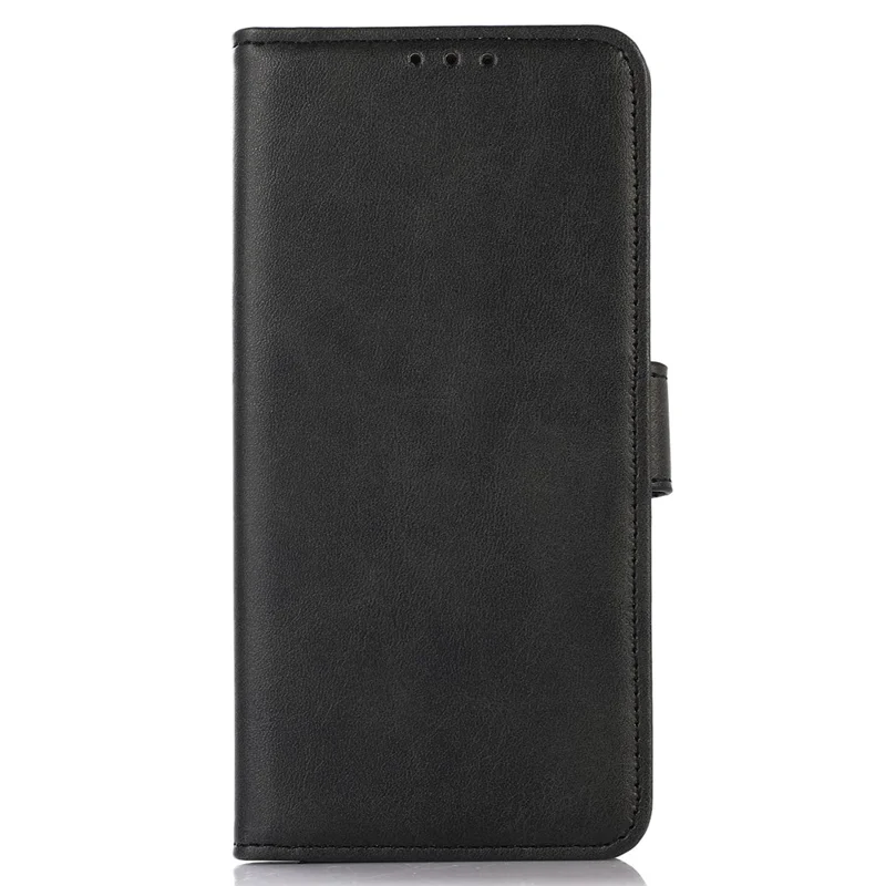 Funda tipo cartera de cuero vacuno con soporte para teléfono, carcasa de cuero PU para Samsung Galaxy F34 5G / M34 5G - Negro