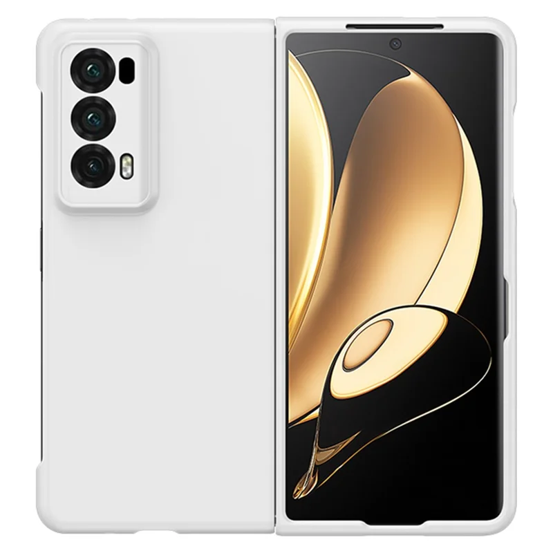 For Honor Magic V2 5G Skin-touch Folding Phone Case Hard PC Protective Phone Cover - White