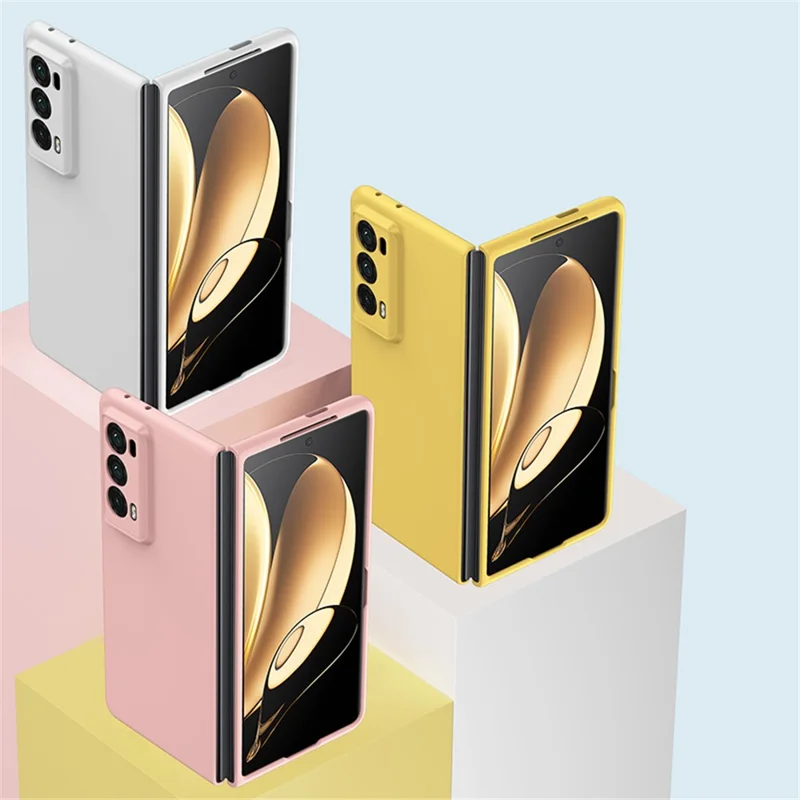 For Honor Magic V2 5G Skin-touch Folding Phone Case Hard PC Protective Phone Cover - White