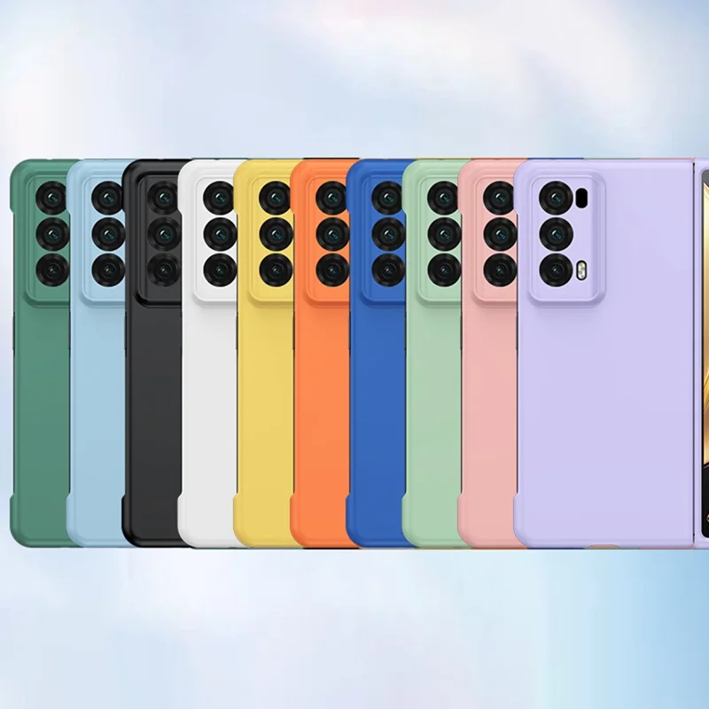 For Honor Magic V2 5G Skin-touch Folding Phone Case Hard PC Protective Phone Cover - White