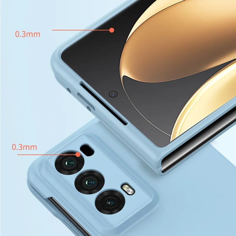 For Honor Magic V2 5G Skin-touch Folding Phone Case Hard PC Protective Phone Cover - Purple