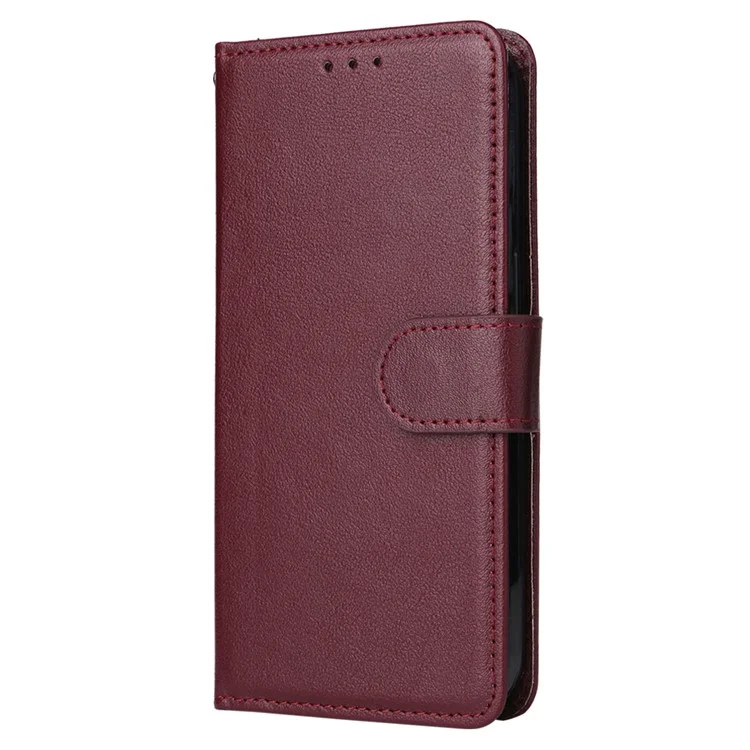 Funda de Teléfono con Tapa, Cartera y Soporte para iPhone 15 Pro Max - Rojo Vino