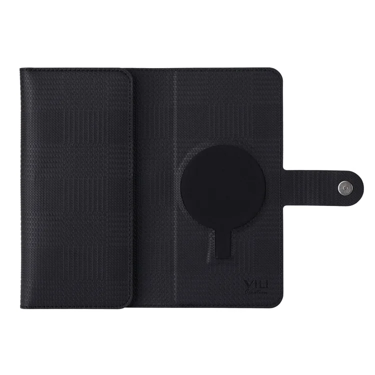 VILI GHB Series per Samsung Galaxy S23 FE Custodia in Pelle Compatibile con MagSafe Tasca con Cerniera Blocco RFID - Nero