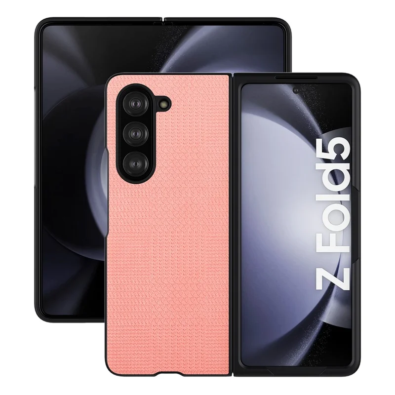 VILI TH Series For Samsung Galaxy Z Fold5 5G Anti-Drop Phone Case PU+PC+TPU Phone Cover - Pink