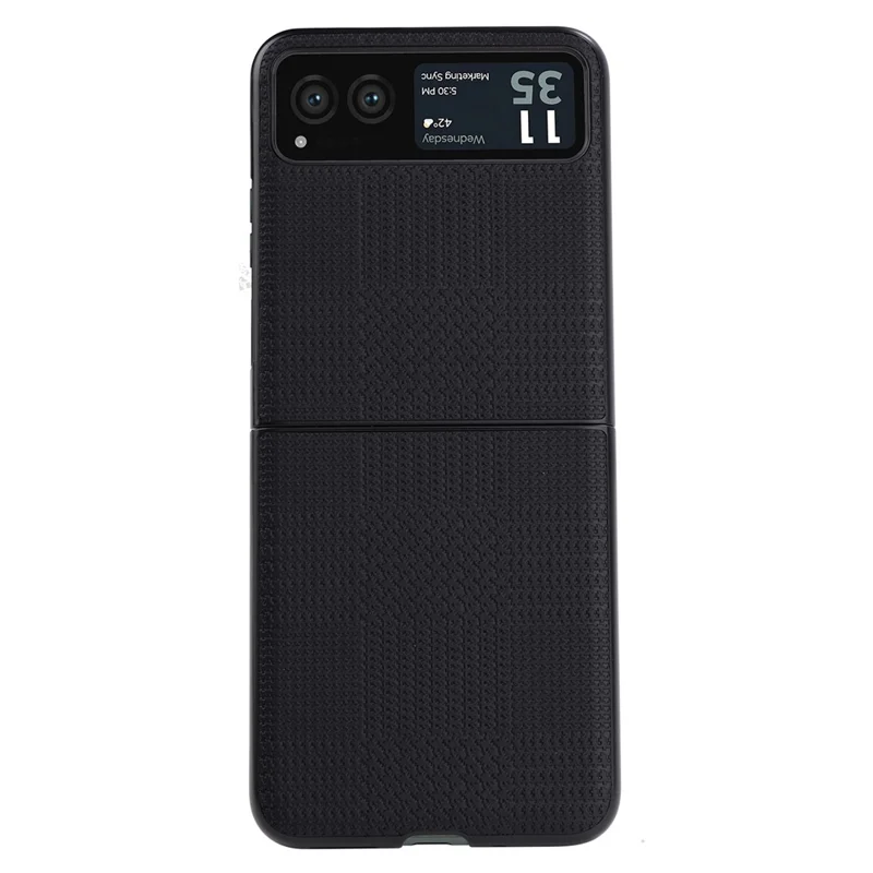 VILI TH Series For Motorola Razr 40 5G Phone Case PU Leather Coated PC+TPU Scratch-proof Cover - Black