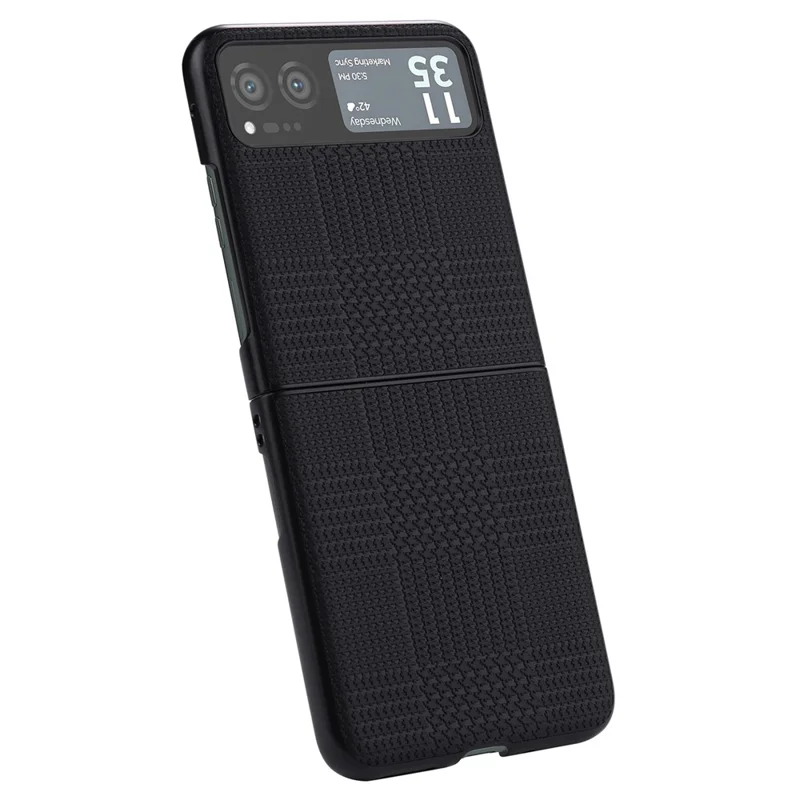 VILI TH Series For Motorola Razr 40 5G Phone Case PU Leather Coated PC+TPU Scratch-proof Cover - Black